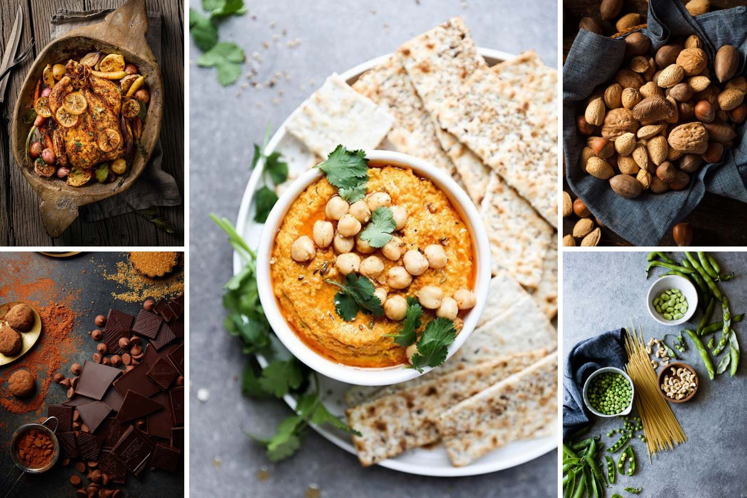 Корисна їжа: горіхи, бобові, птиця, хумус фото