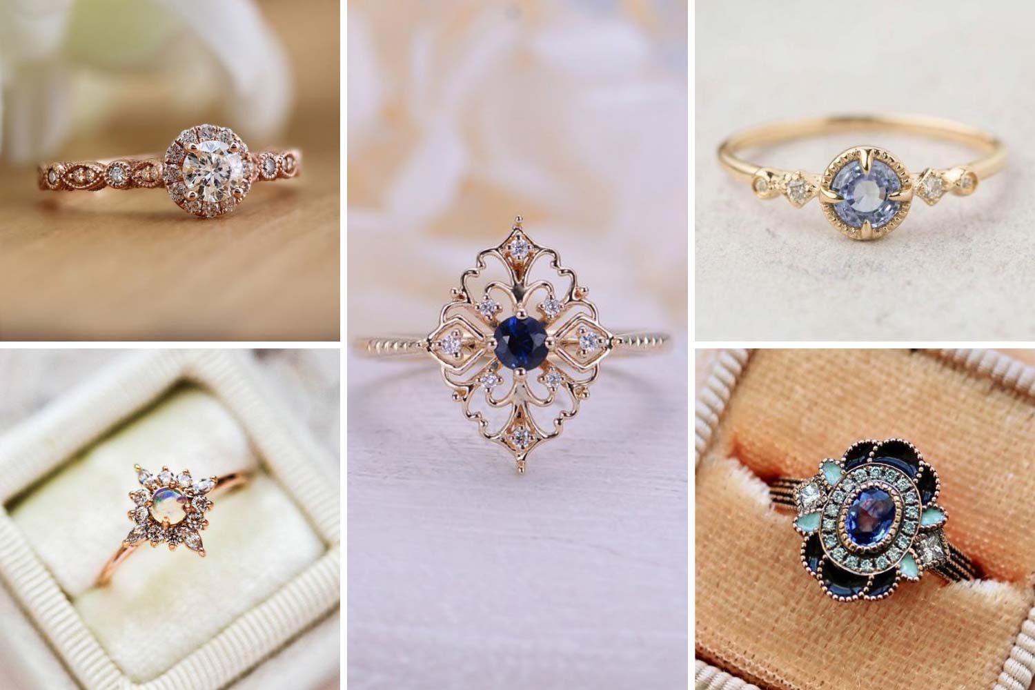 Винтажные кольца для помолвки фото