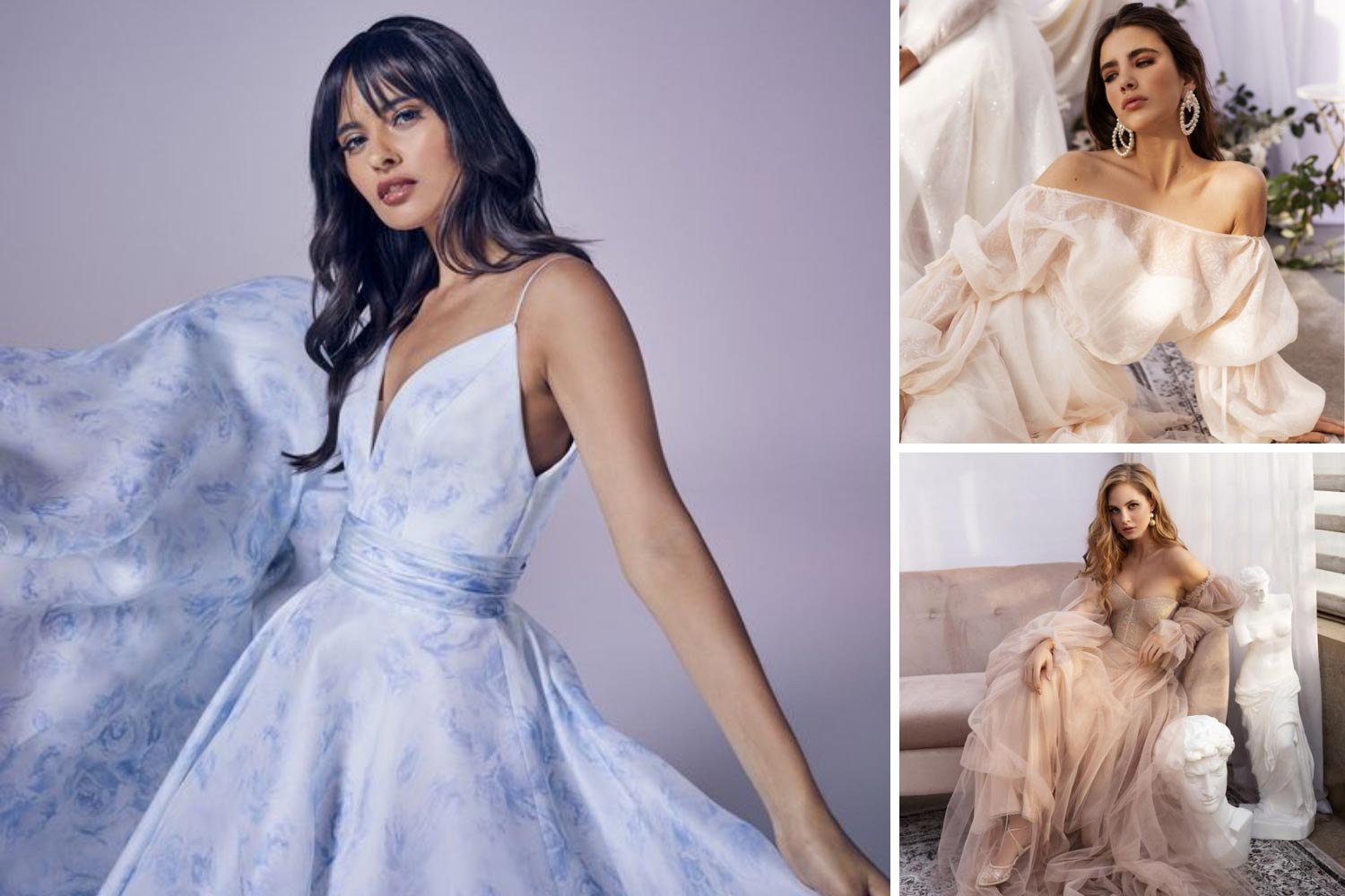 Цветные свадебные платья 2021: фото