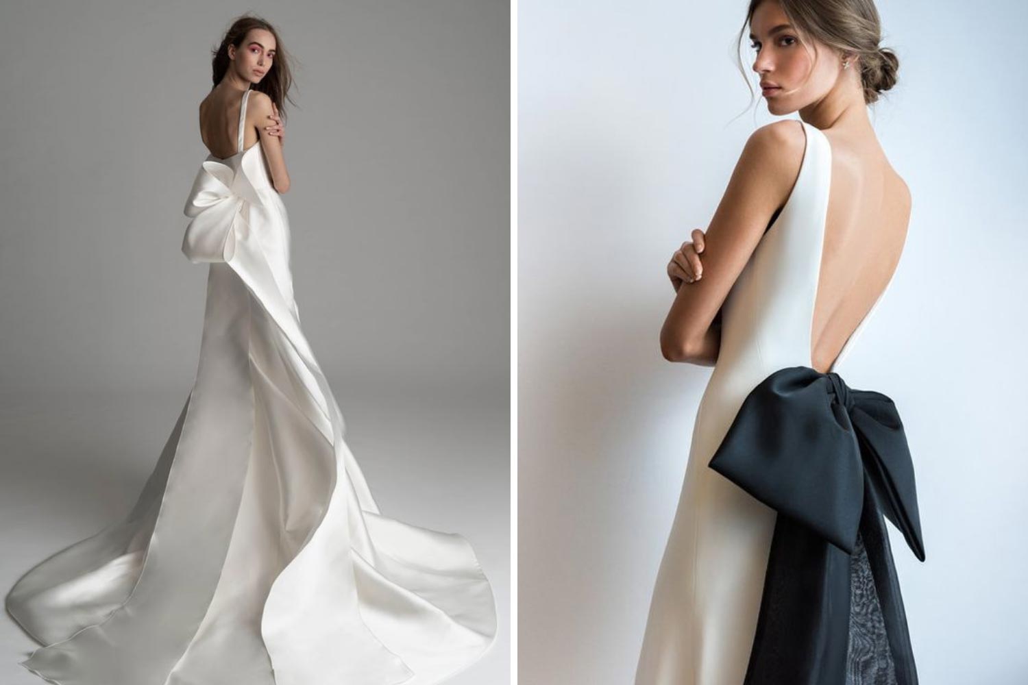 Свадебное платье с бантом сзади фото