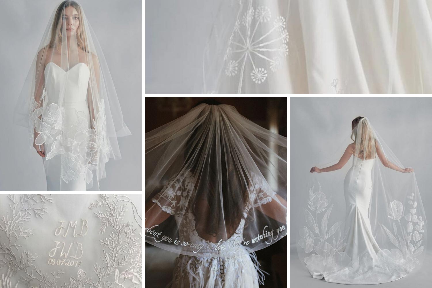 Довга фата на весілля, фата з вишивкою, написом фото