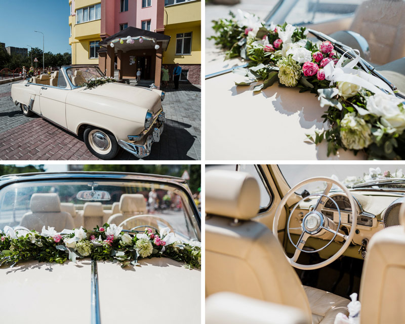 ретро кабриалет на свадьбу фото