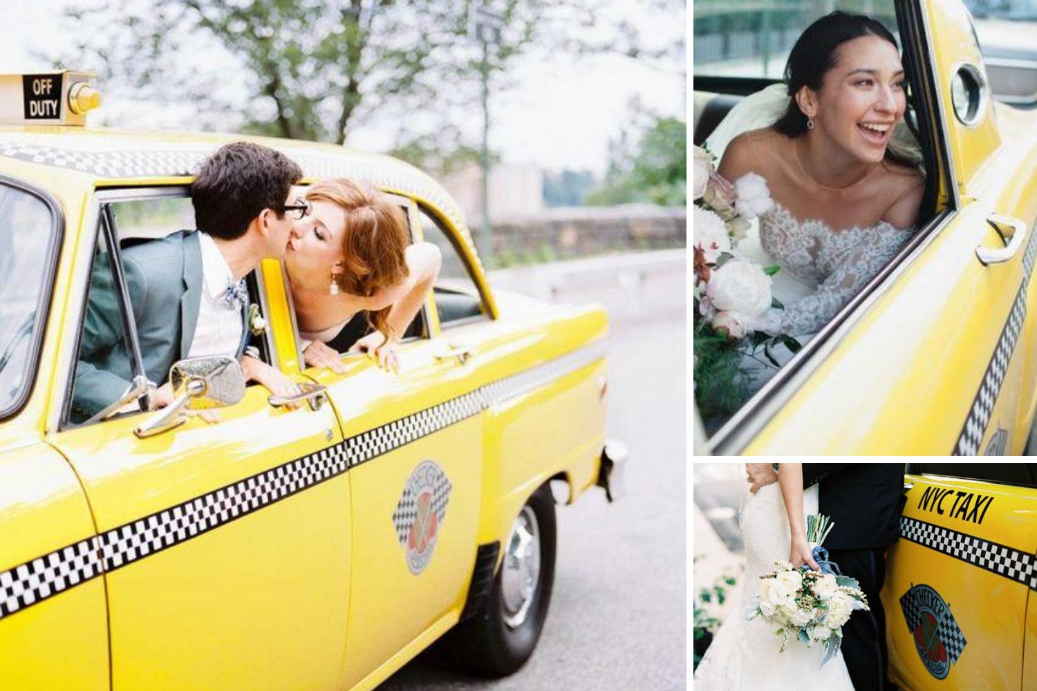 Желтое такси на свадьбу фото 