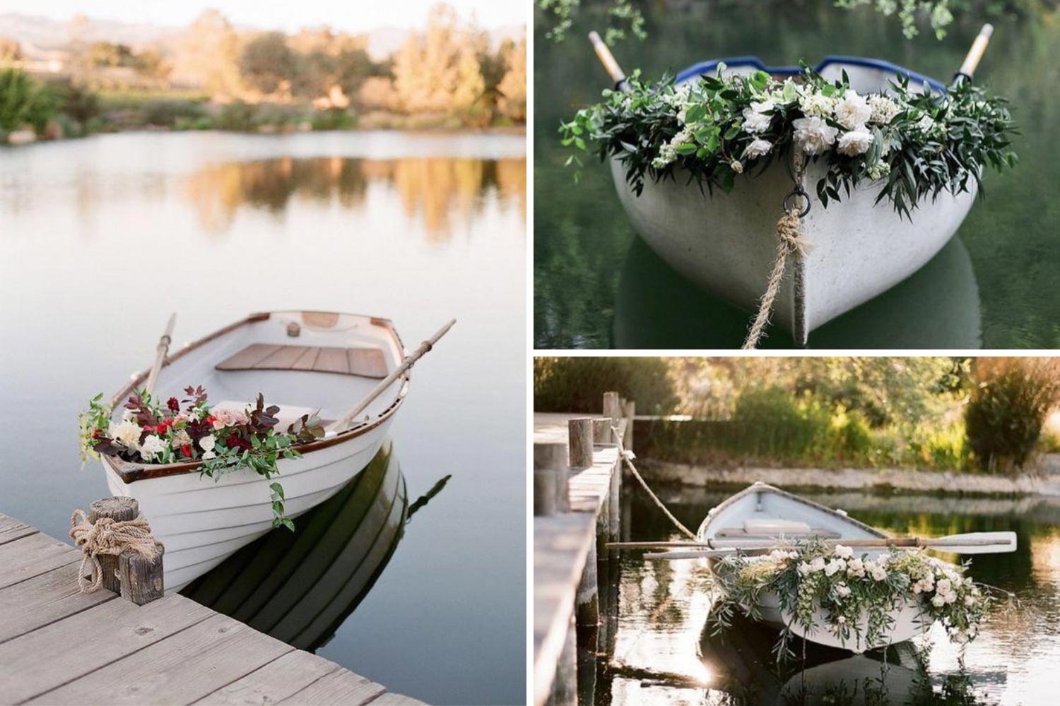 Декор лодки на свадьбу фото