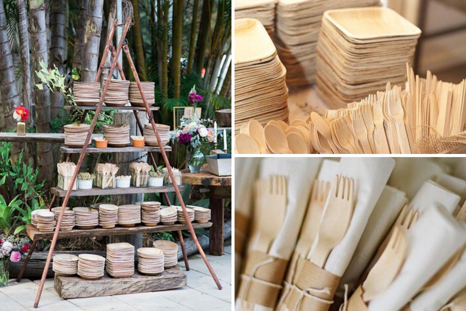 Еко-посуд для весілля: одноразовий посуд, що розкладається фото