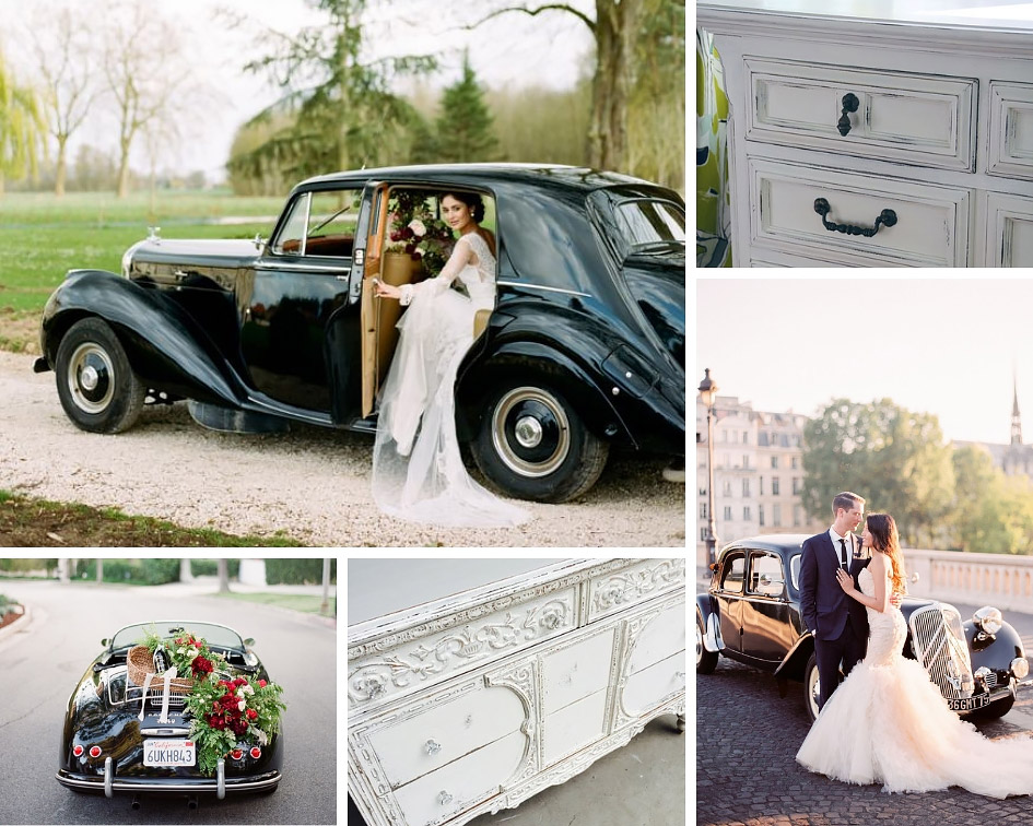 французское оформление свадебной машины