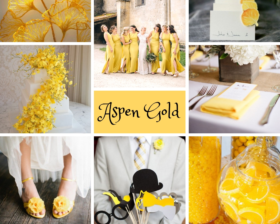 желтый цвет в деталях свадьбы 2019 