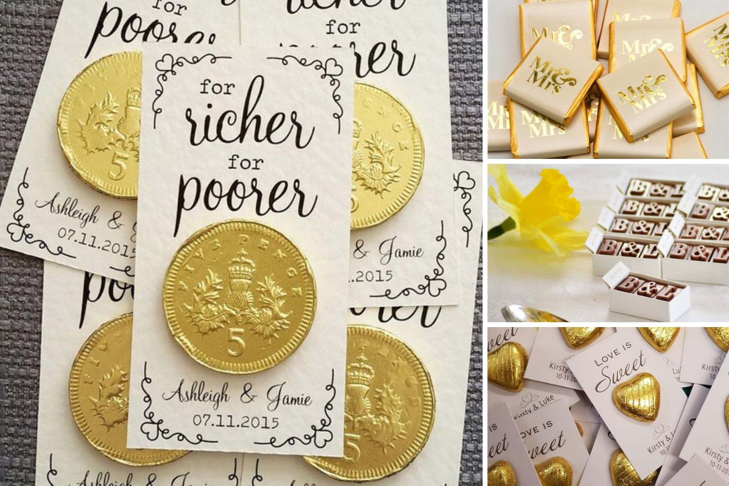 Подарунки для гостей на весілля: шоколад фото