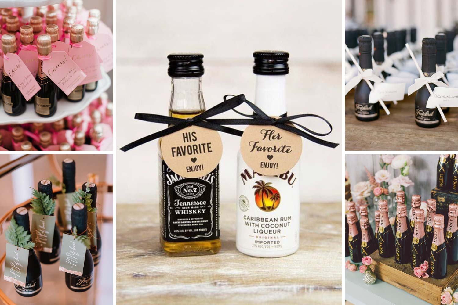 Алкоголь в мініпляшках на весілля фото