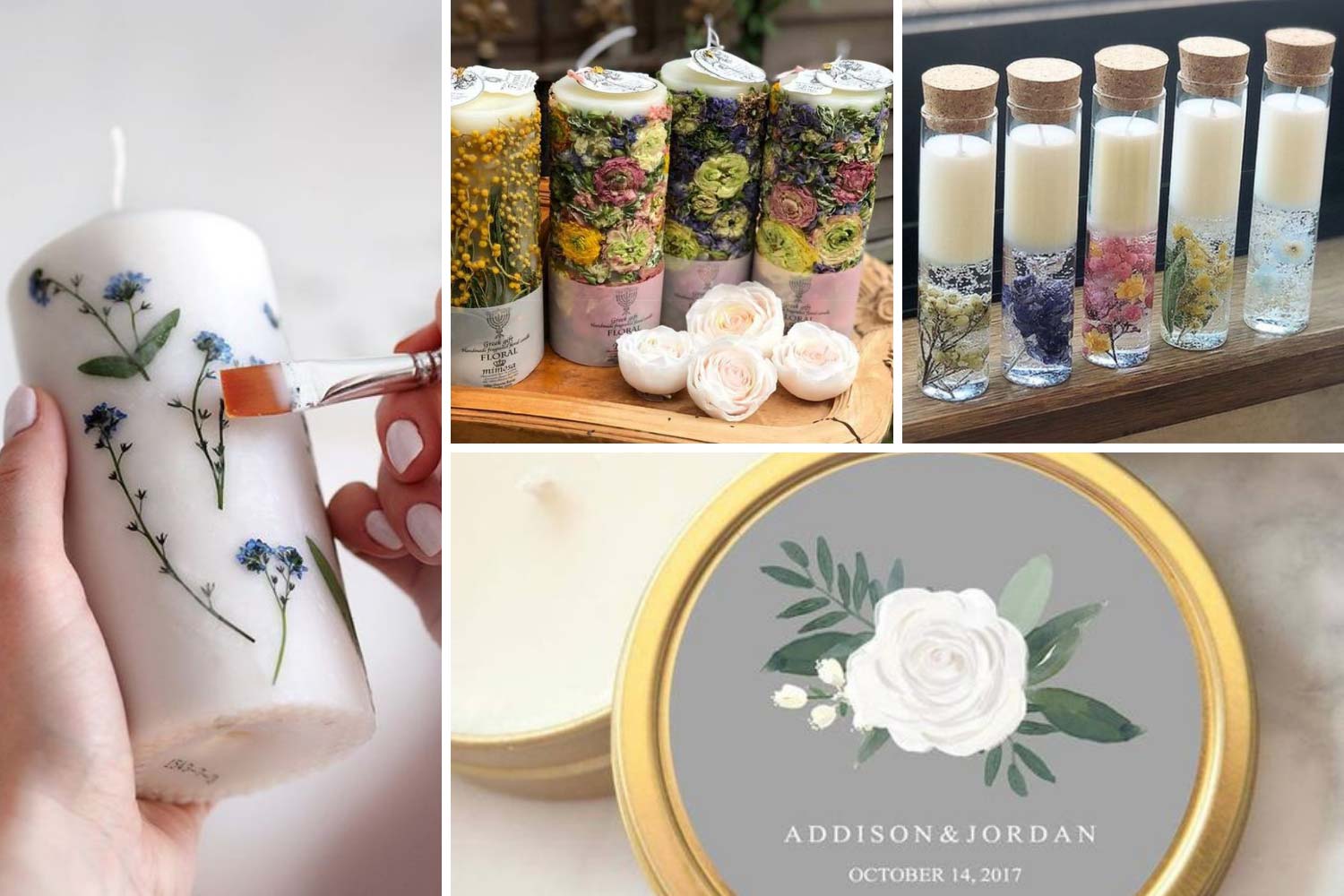 Подарунки гостям на весілля свічки фото