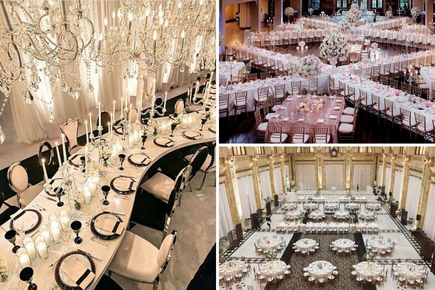 Оригінальне розташування столів на весіллі фото 