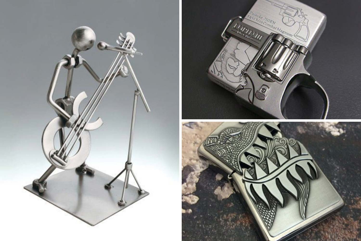 Металева запальничка, скульптура техно-арт фото