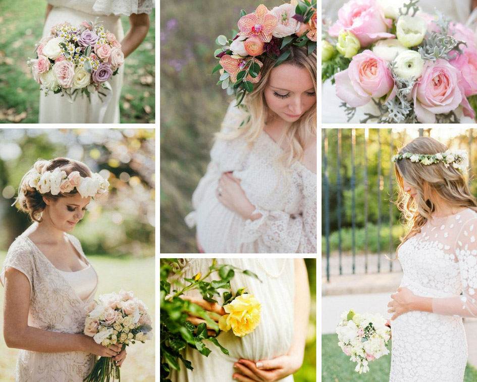 букет беременной невесты фото