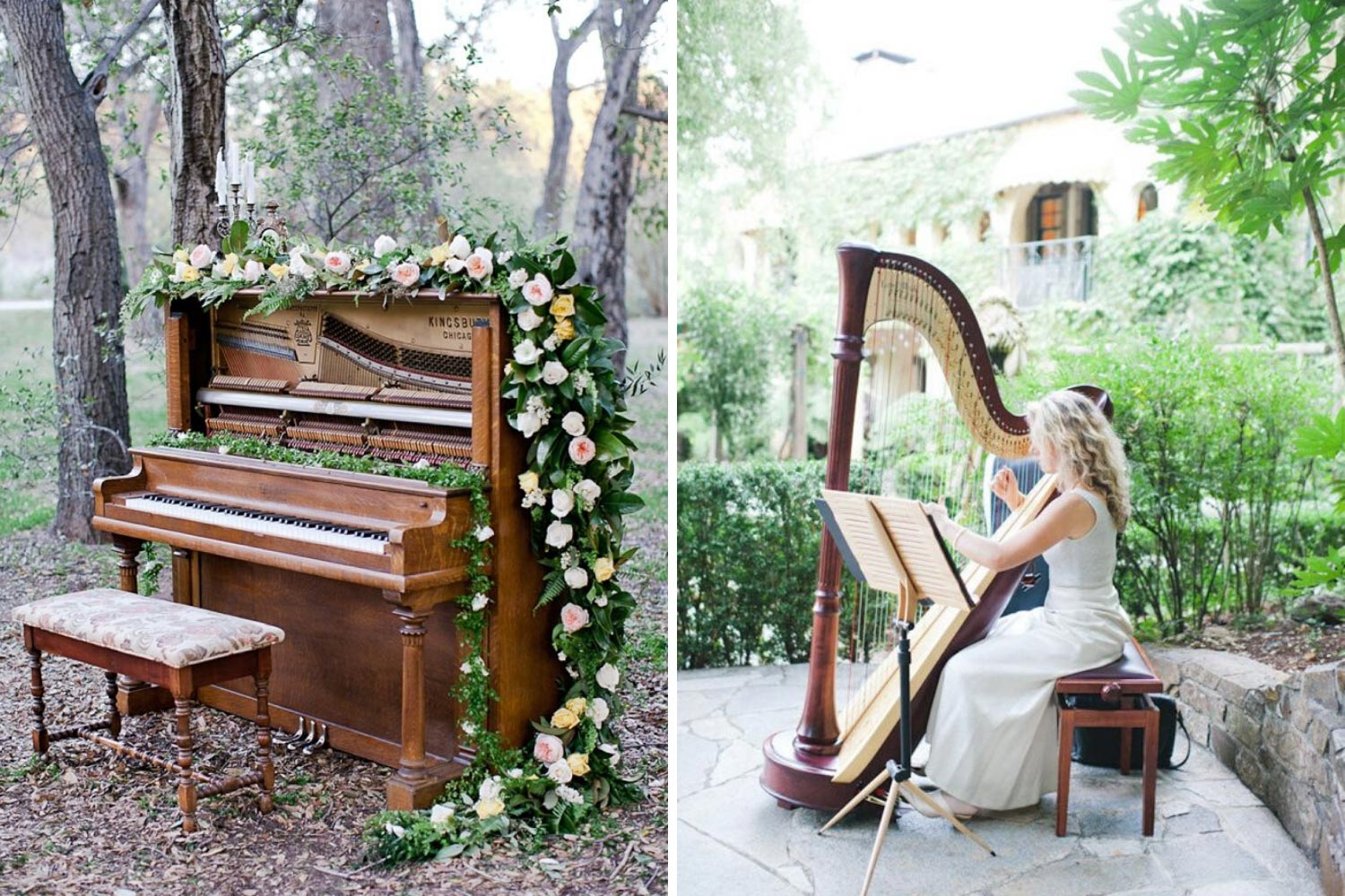 піаніно та арфа на весілля фото
