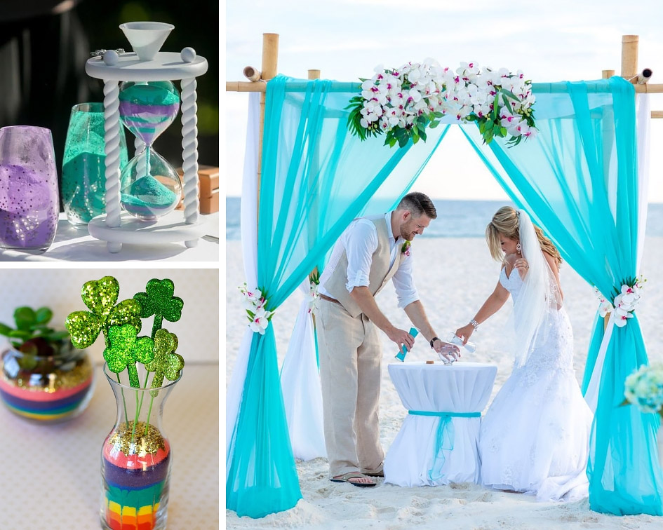 песочная церемония на свадьбе