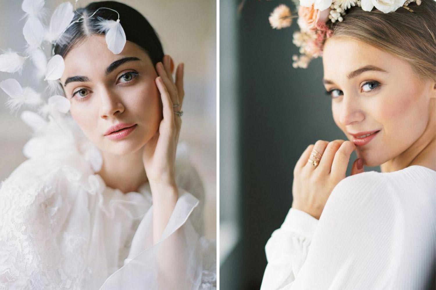 Фото невесты: красивая кожа, макияж 