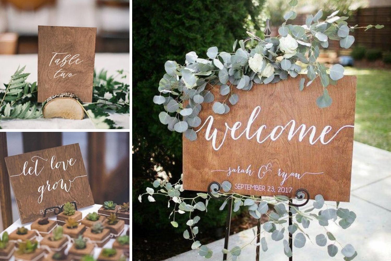 Свадебный декор из дерева фото