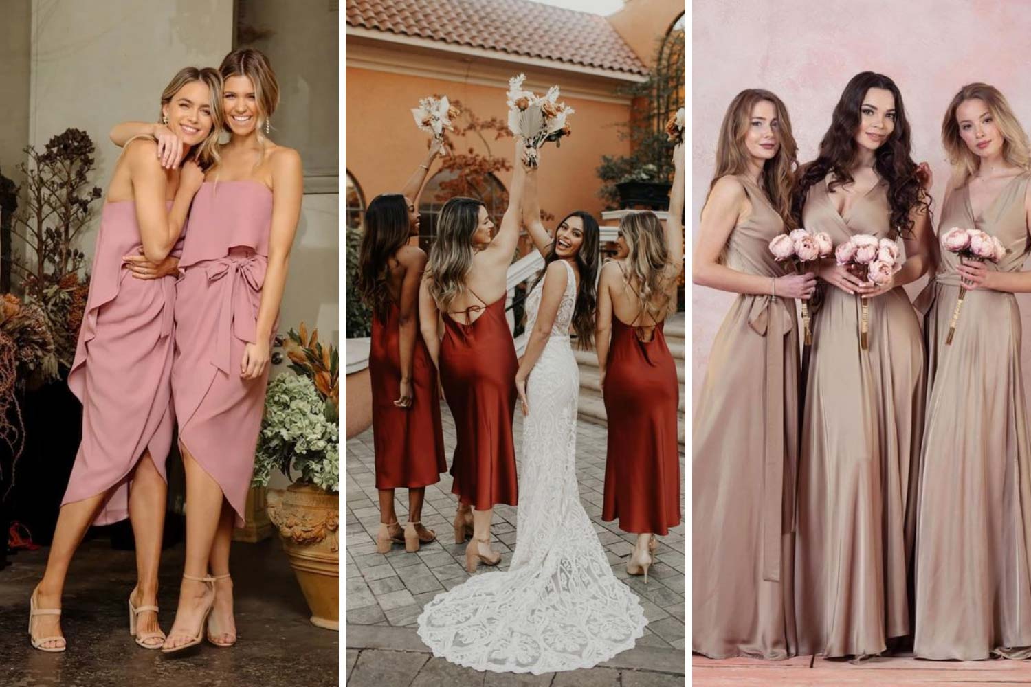 Модные платья для свидетельниц с длиной миди, макси фото 