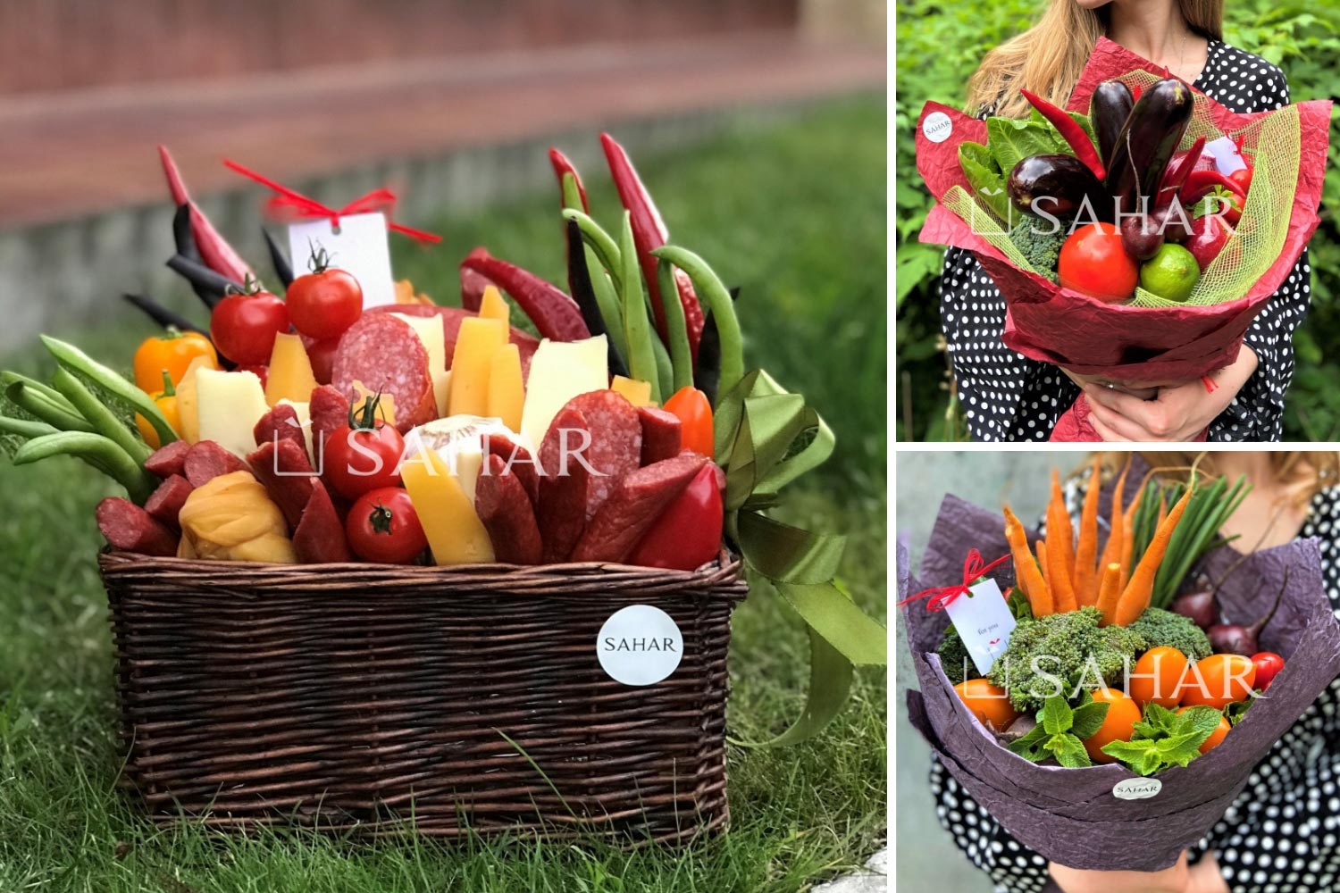 Съедобный букет: мясной, овощной букет фото 