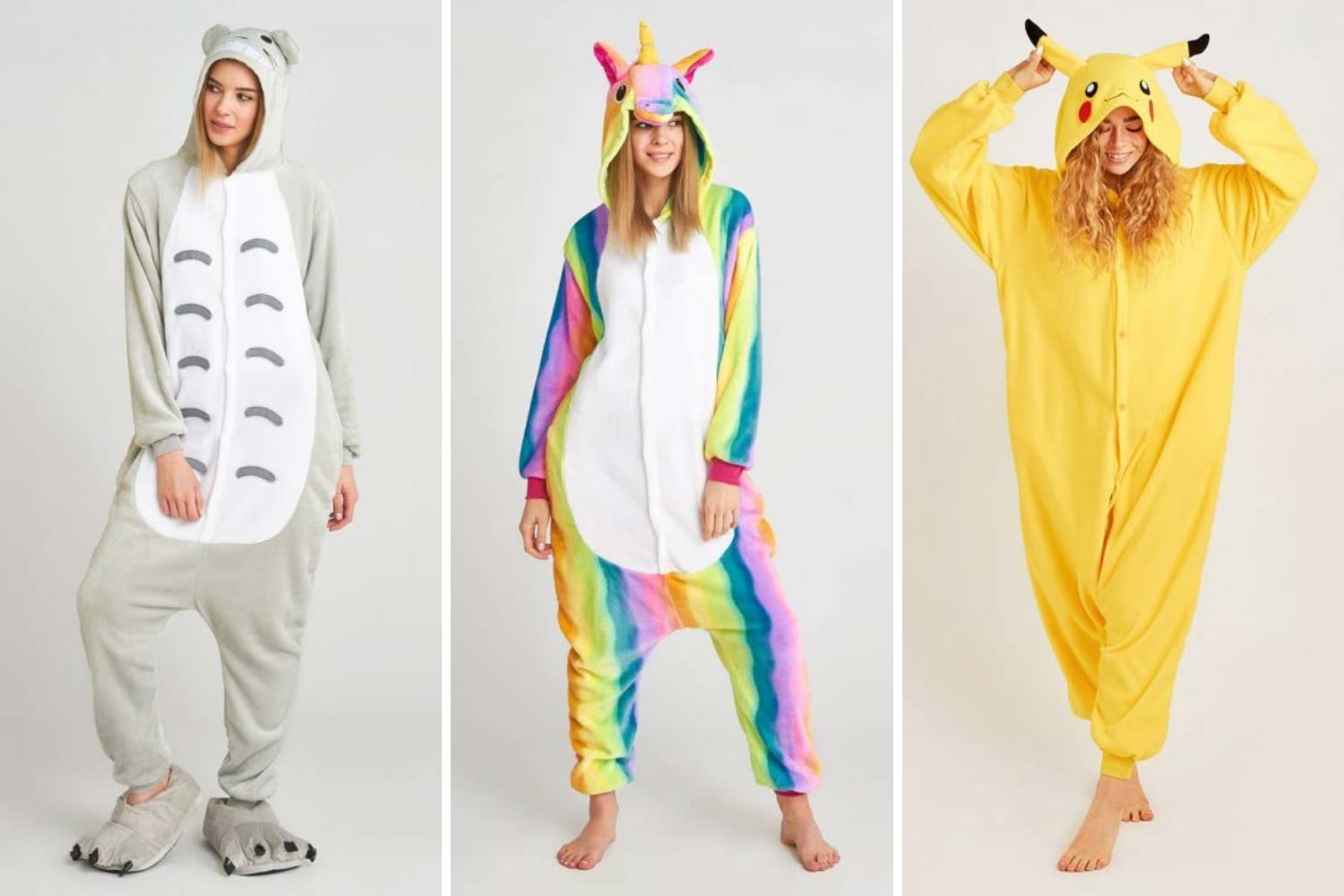 Кигуруми пикачу, тоторо, радужный единорог фото