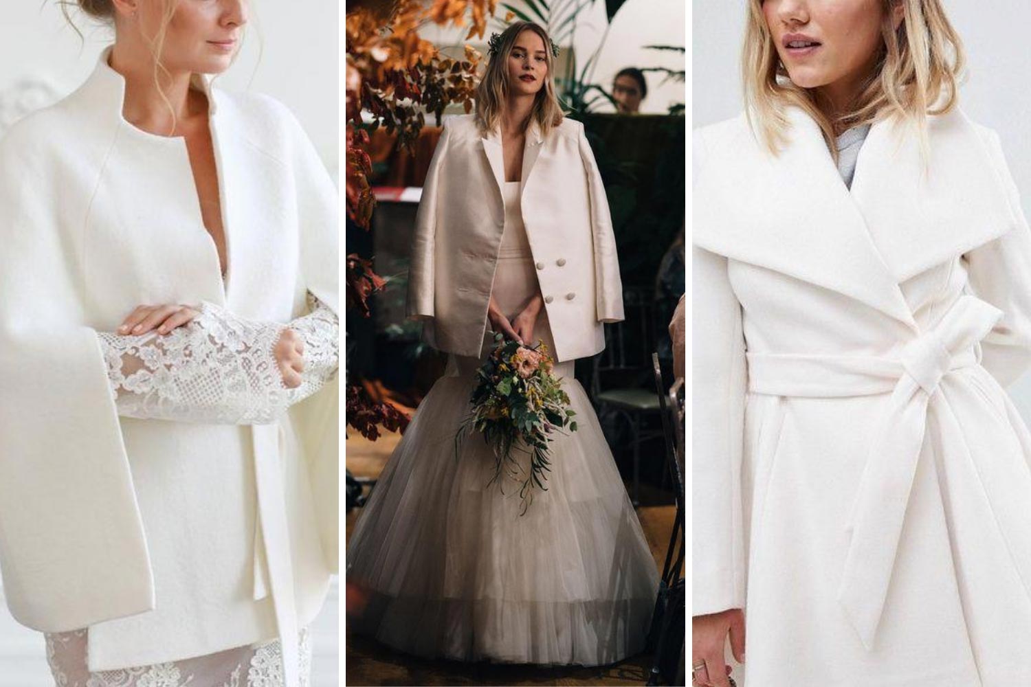 Верхній одяг для нареченої восени фото