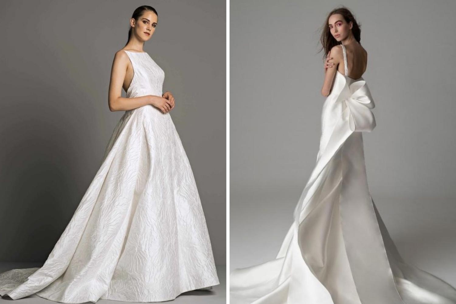 Платье невесты из жаккарда, тафты фото 