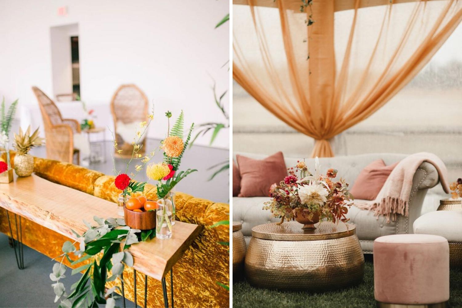 Декор лаунж зоны на свадьбе: фото