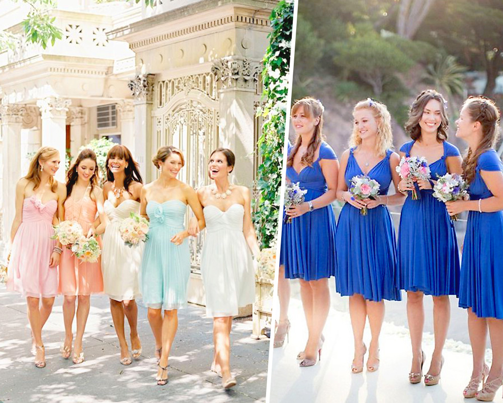 Короткие платья для подружки невесты