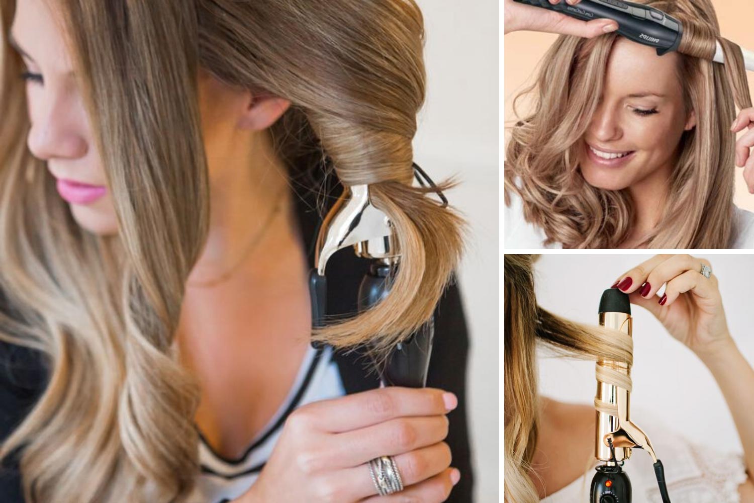 блондинка с плойкой