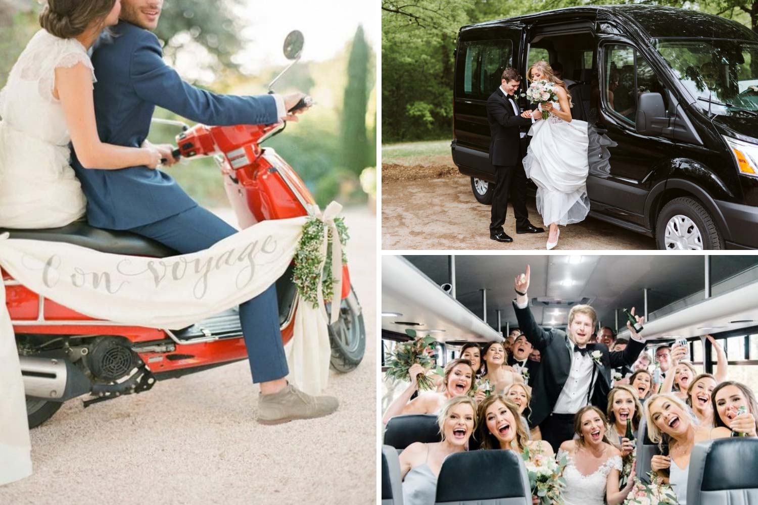 Перевозка гостей на свадьбе, микроавтобус фото