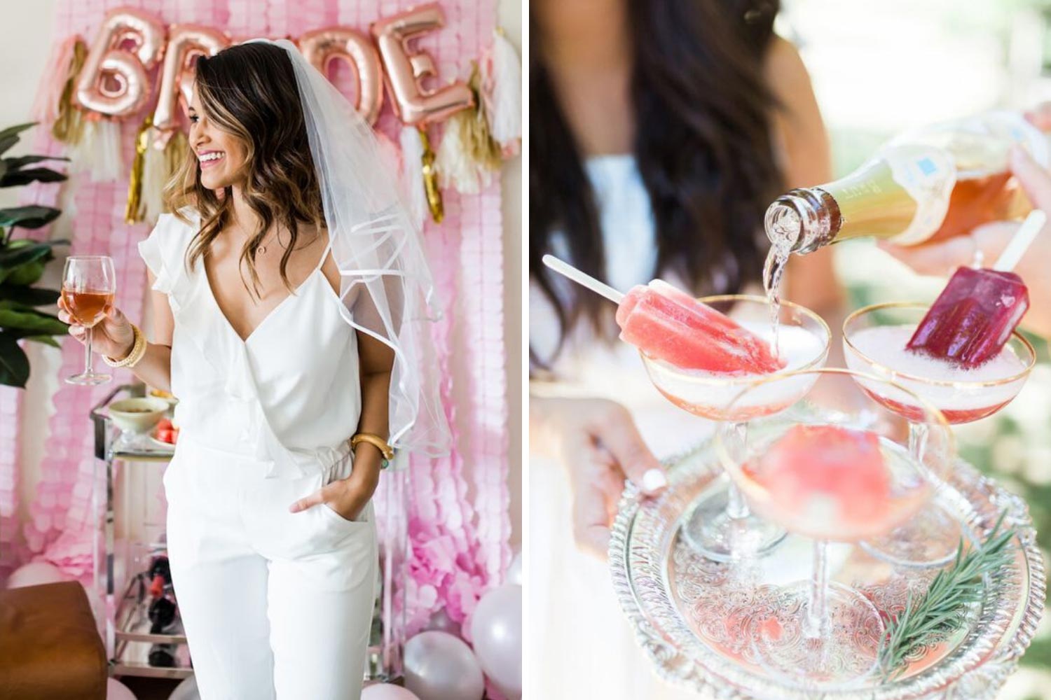 Невеста на девичнике, коктейли фото