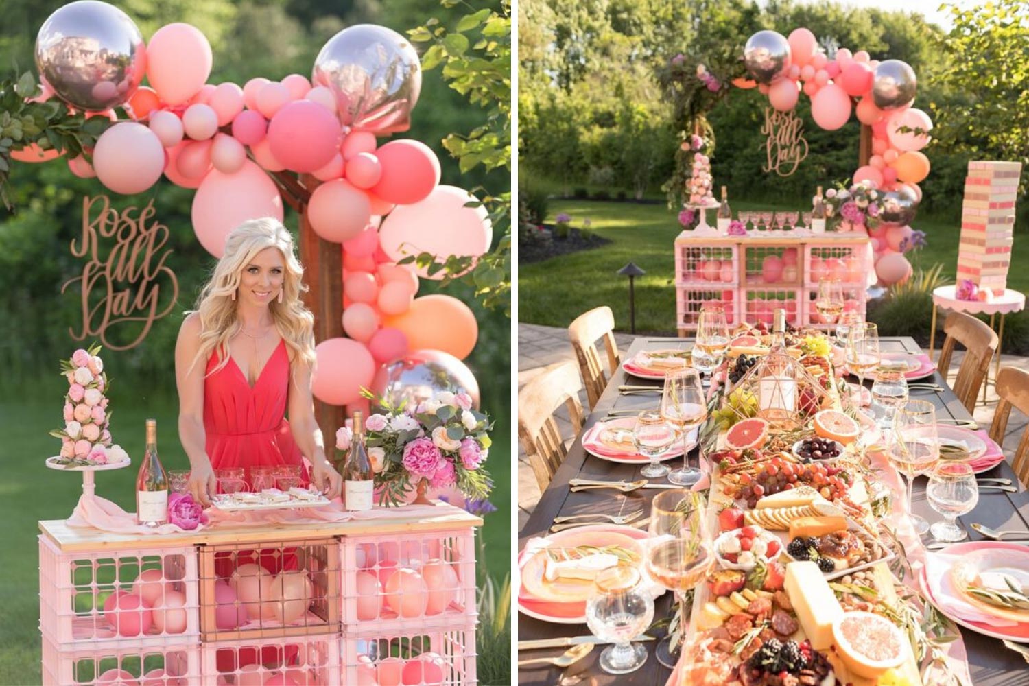 Девичник-пикник в розовых тонах фото