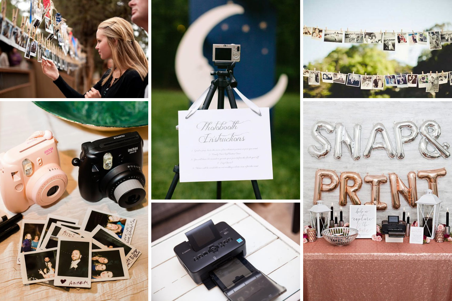 мгновенное фото на свадьбе