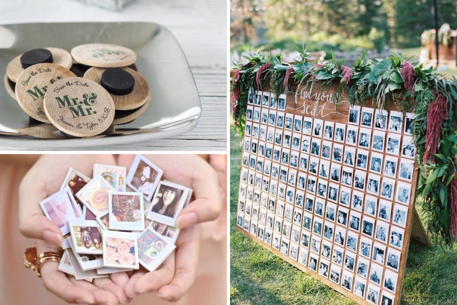 презентация магнитов и фотографий на свадьбе