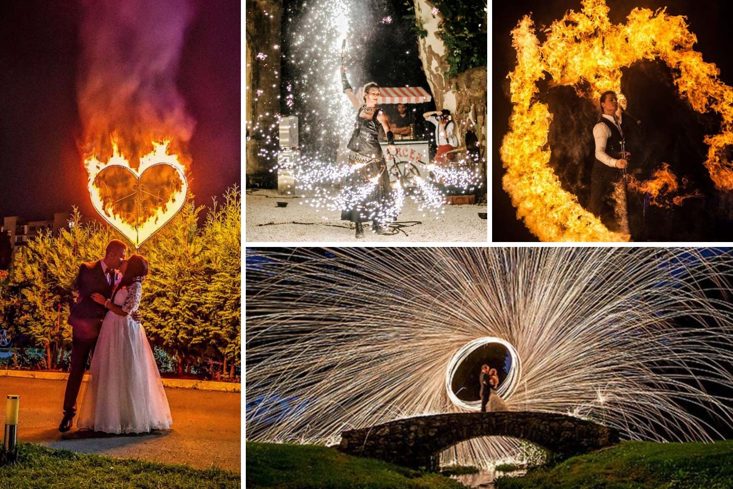 Завершение свадьбы фаер-шоу фото