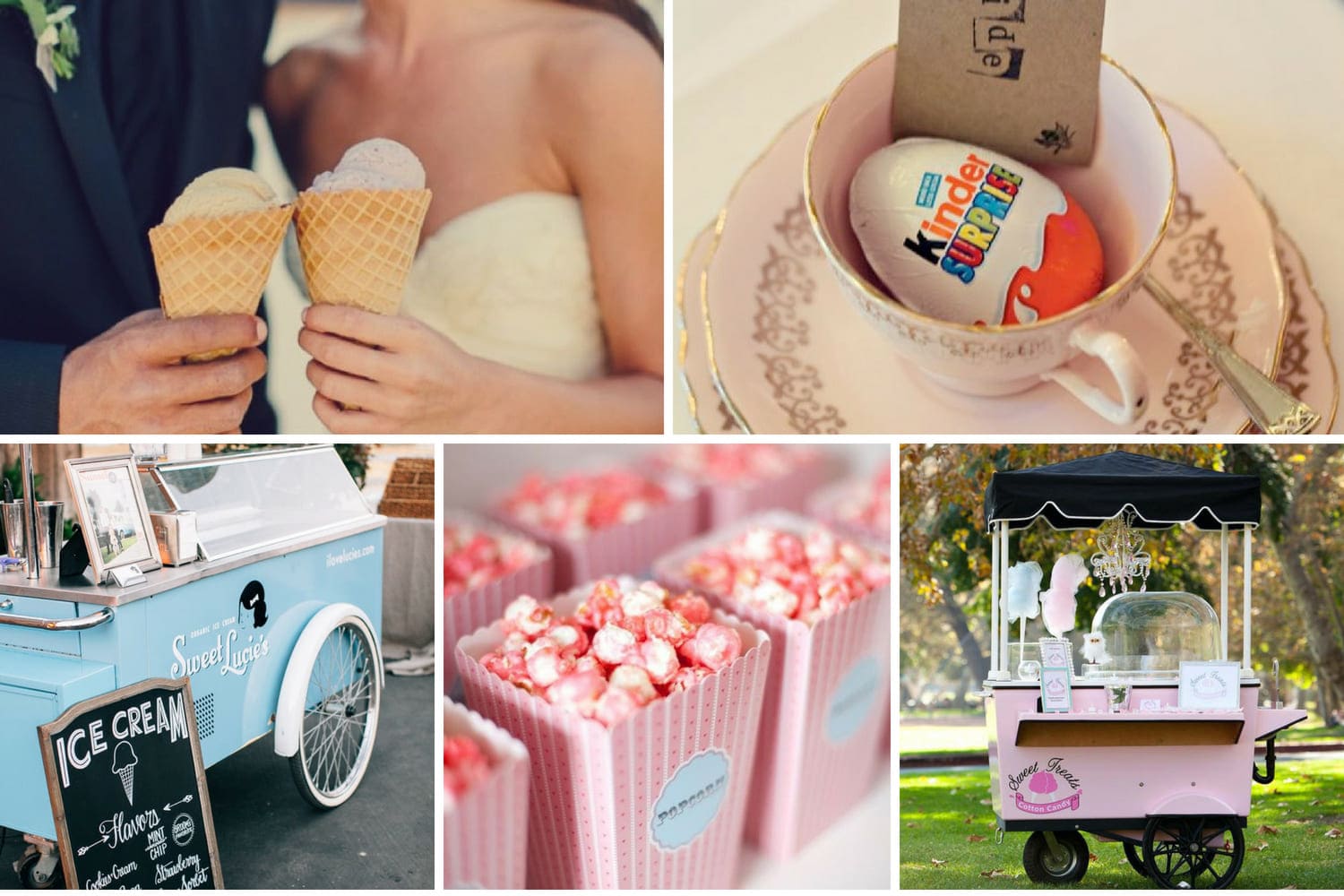 солодка вата і морозиво на весіллі