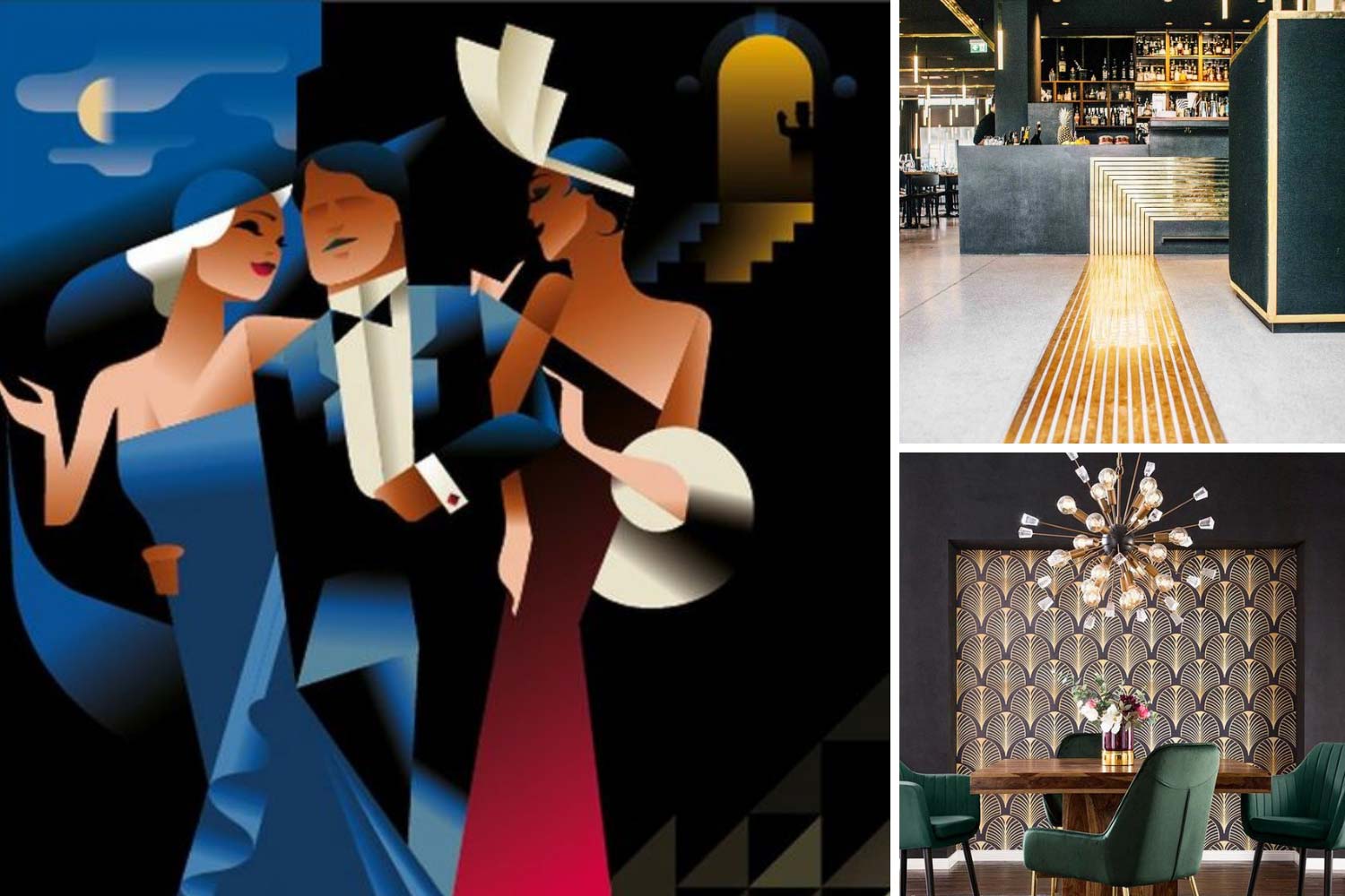 Інтер'єр, ілюстрація в стилі ар-деко