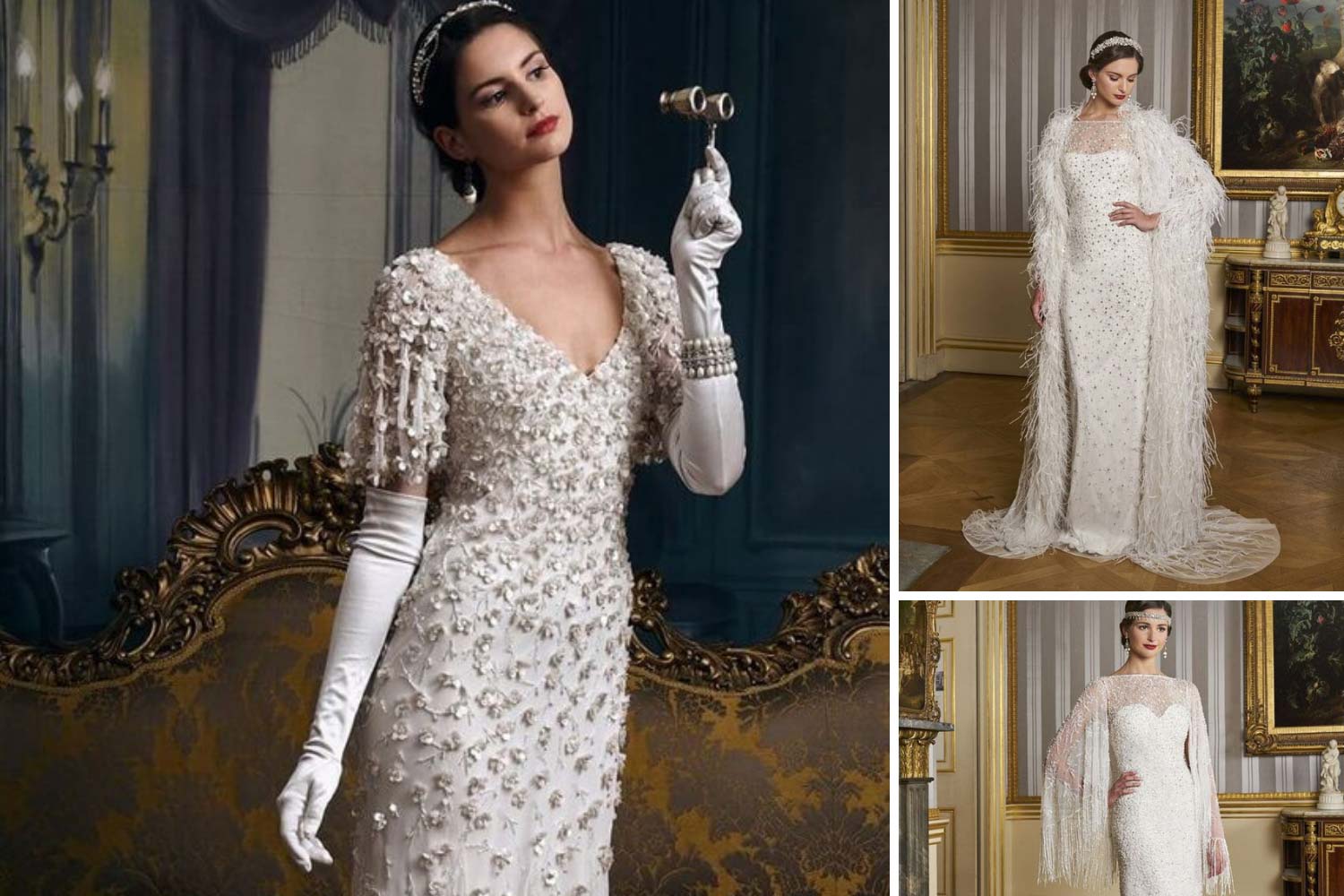 Арт деко аксесуари для нареченої: рукавички, болеро фото