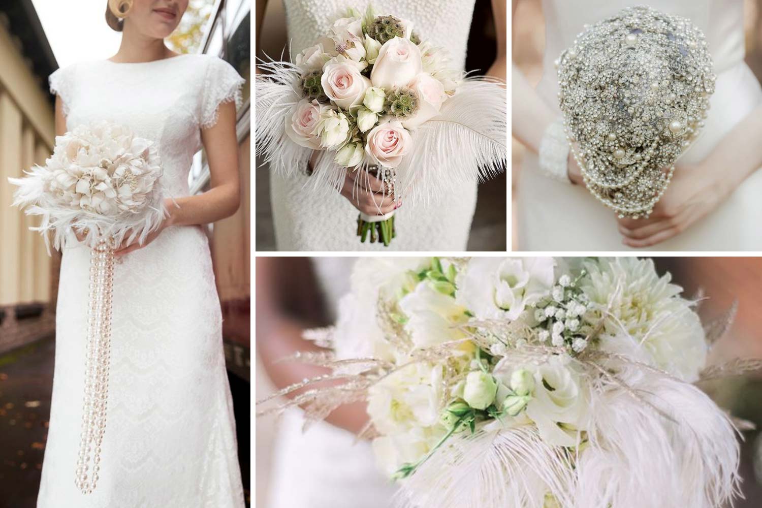 Букет нареченої в стилі ар-деко фото