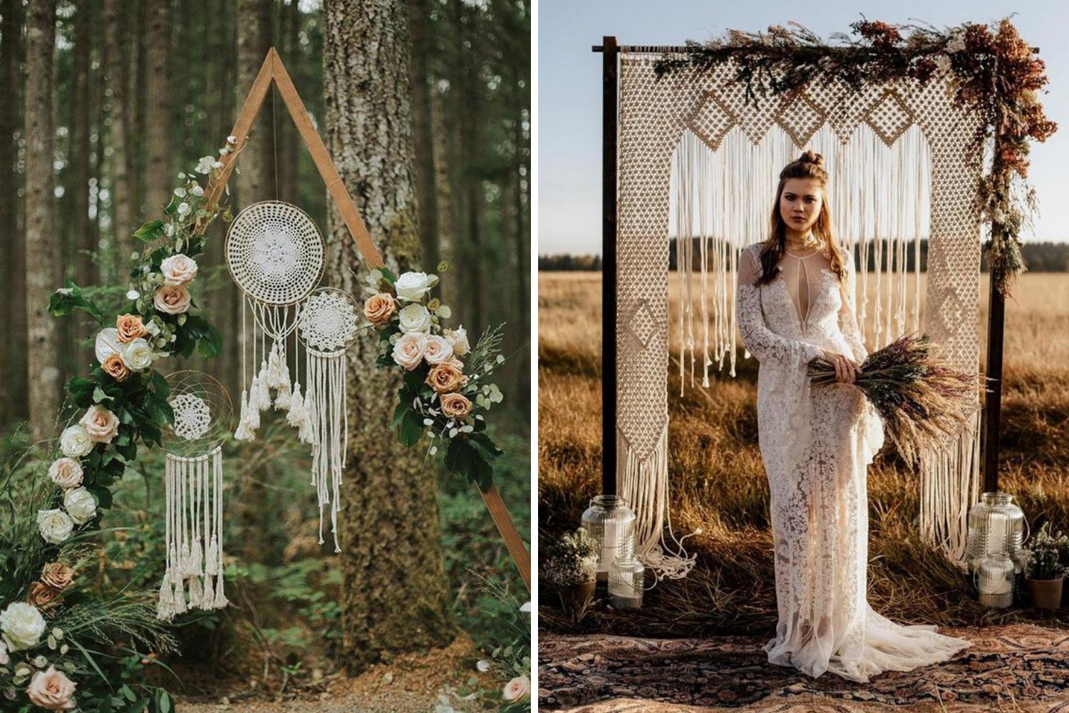 Весільна арка в стилі бохо ідеї