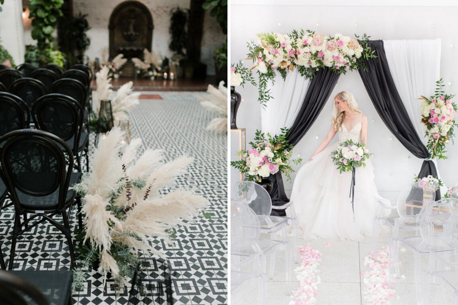 Церемонія одруження в чорно-білому стилі фото