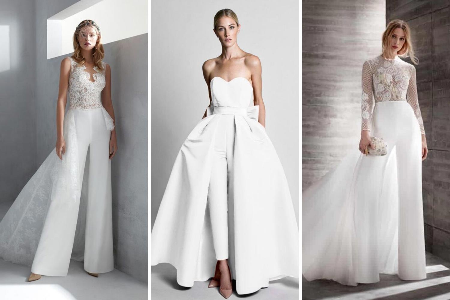 Костюм зі штанами для нареченої на класичне весілля: фото