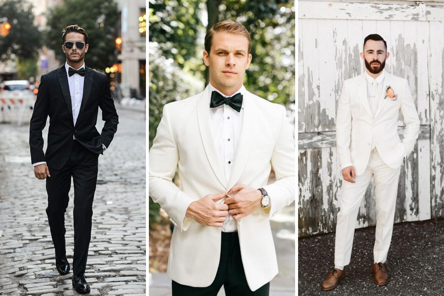 Весільний костюм для чорно-білого весілля: ідеї