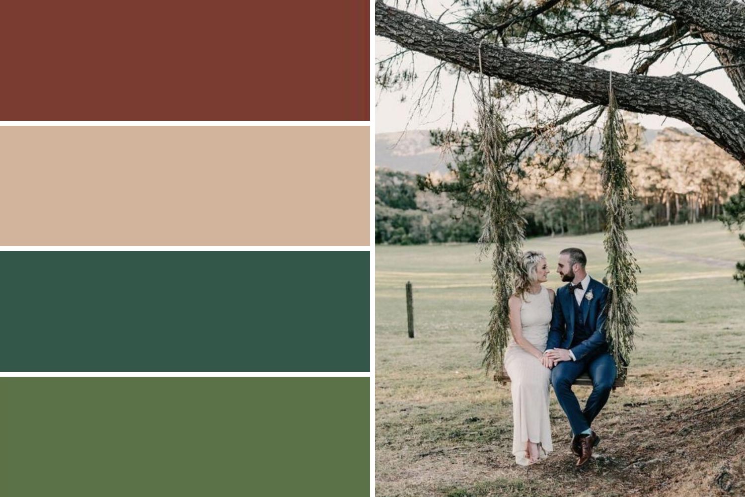 Цветовая палитра свадьбы в эко стиле: фото 