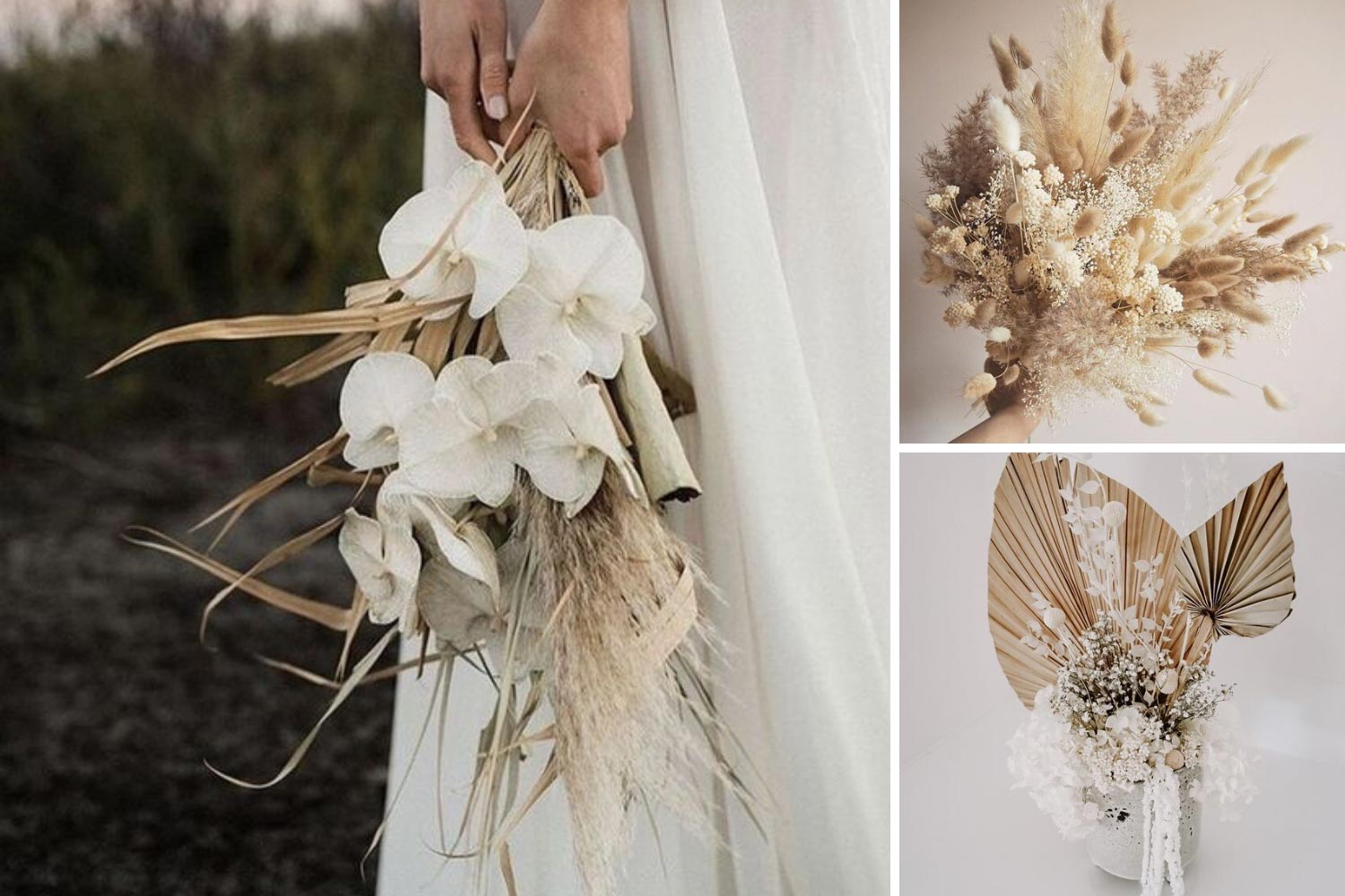 Букет невесты из сухоцветов фото