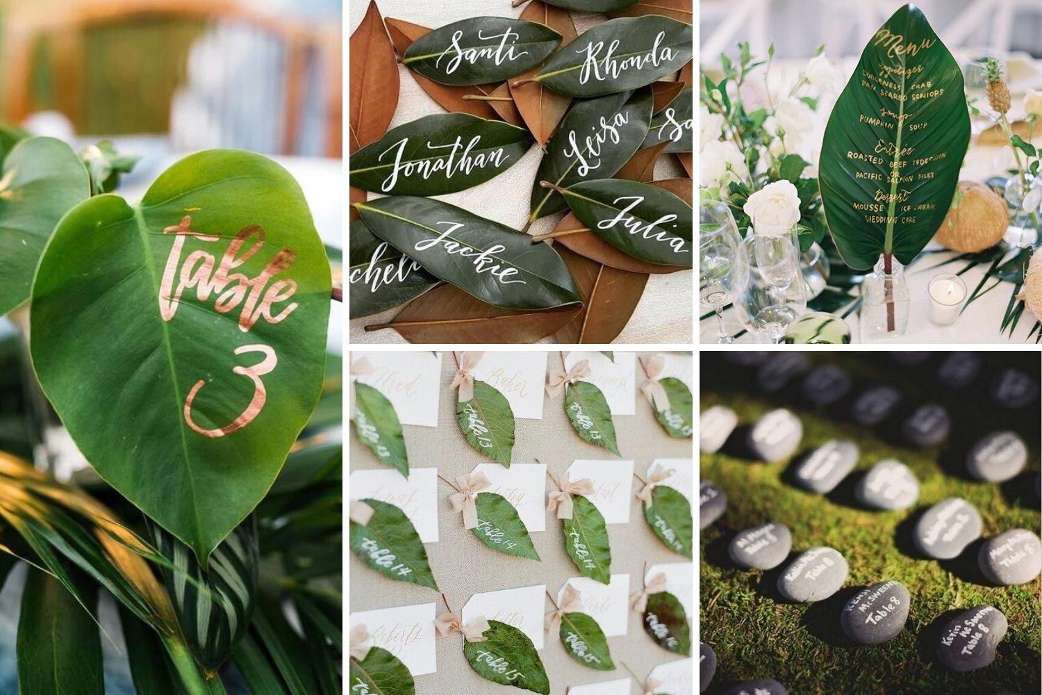 План рассадки, рассадочные карточки, номера на столы из листьев фото