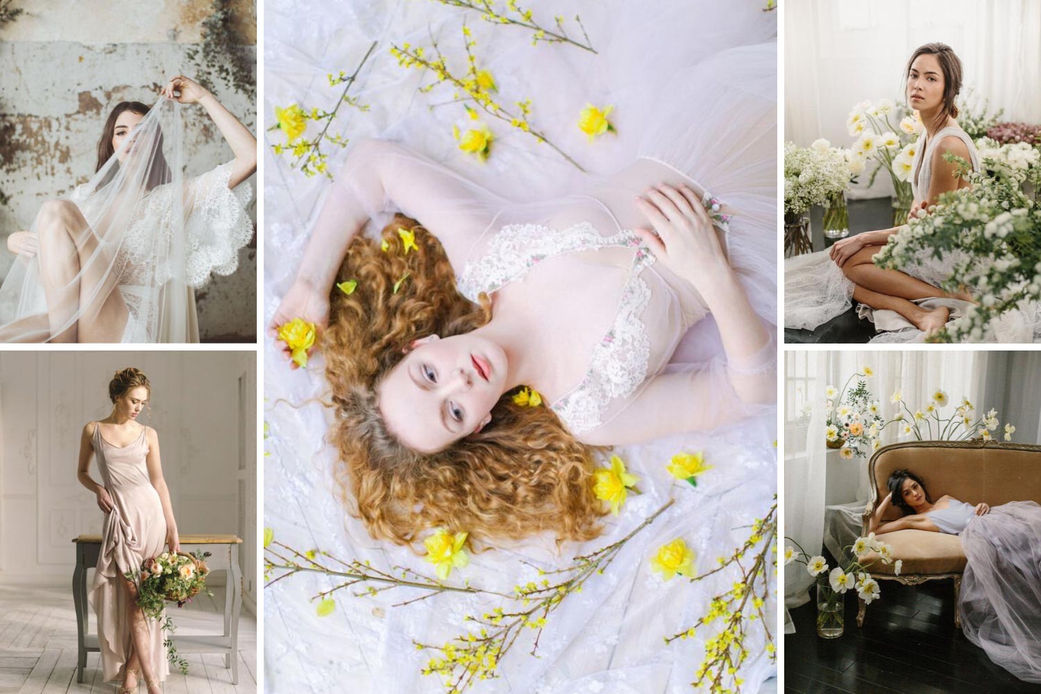 Нежное будуарное платье в пастельных тонах фото 