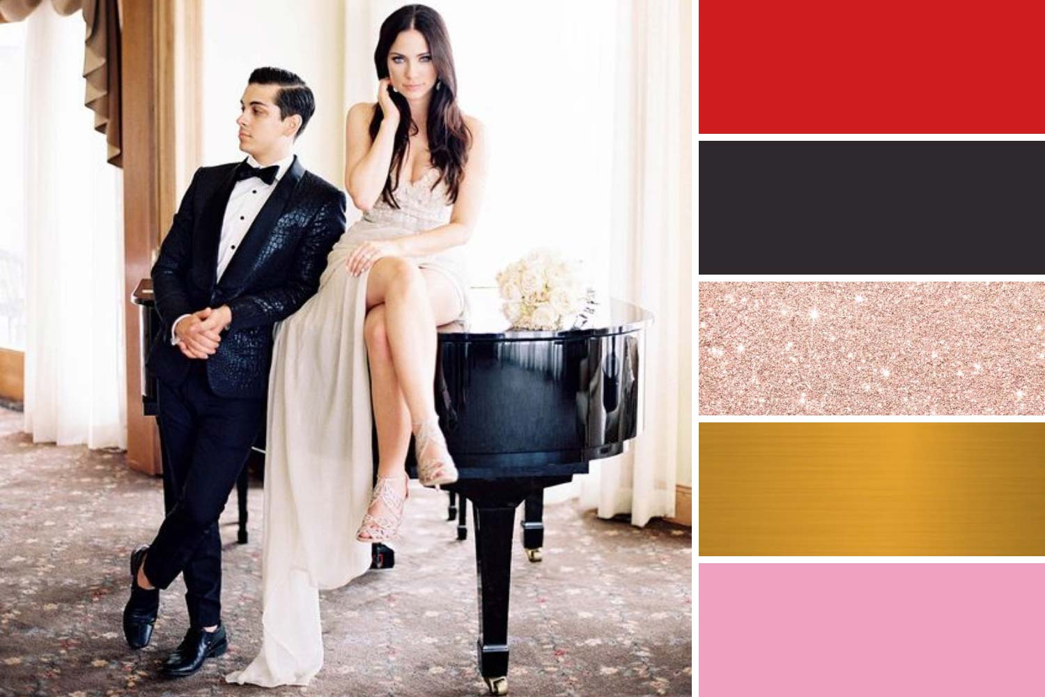 Кольори для гламурного весілля фото