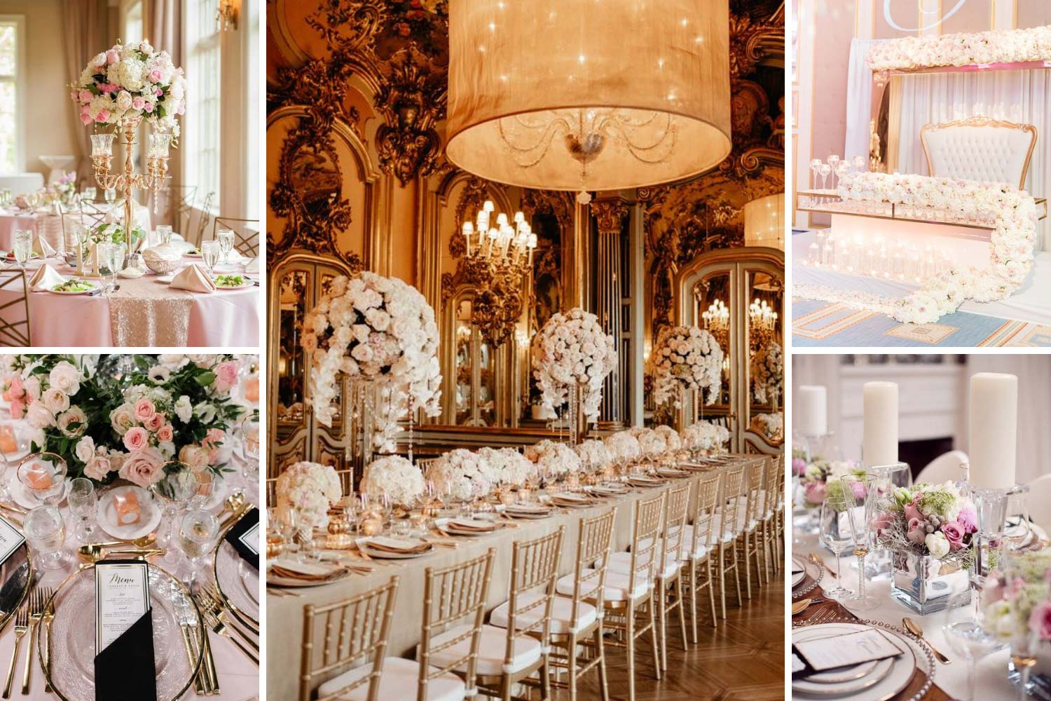 Гламурний декор весілля фото