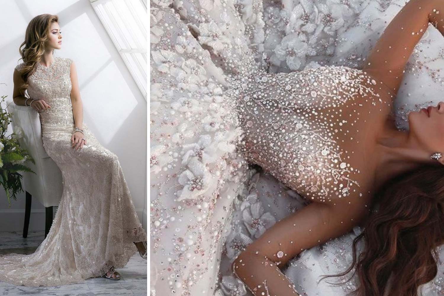 Блискуча весільна сукня фото